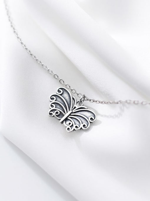 Rosh 925 Sterling Silver Butterfly Vintage Pendant  Necklace 0