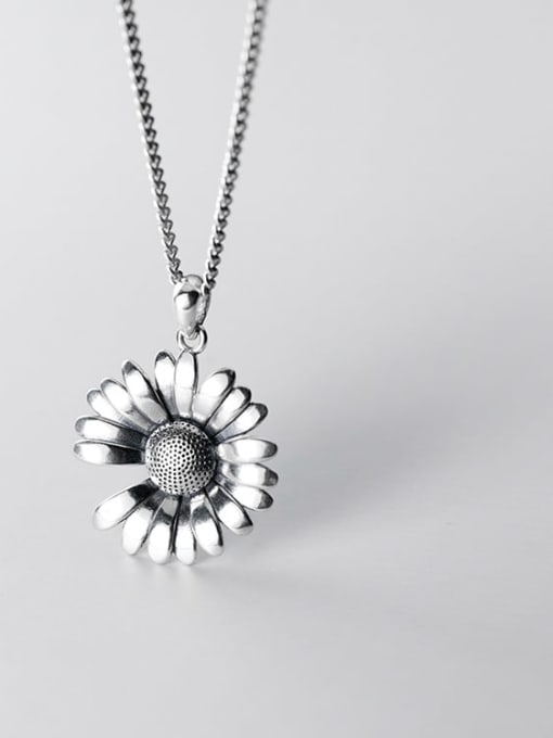 Rosh 925 Sterling Silver Flower Vintage Necklace 2