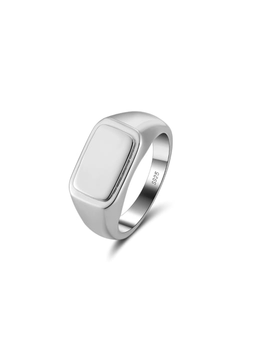 RINNTIN 925 Sterling Silver Geometric Minimalist Band Ring 2