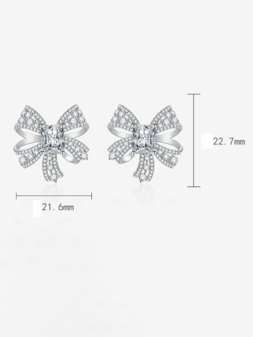 X&S Brass Cubic Zirconia Butterfly Luxury Cluster Earring 1
