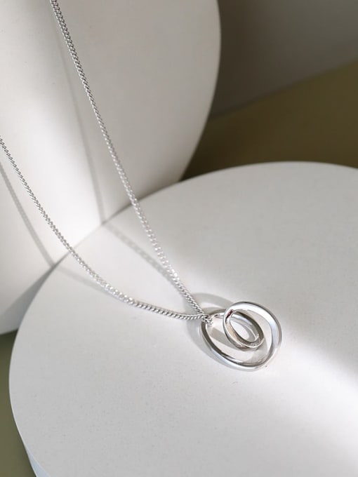 DAKA 925 Sterling Silver Hollow Heart Minimalist Necklace 1