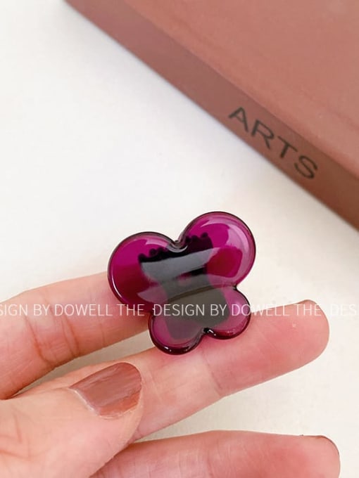 Rose pink 2.8cm Cellulose Acetate Trend Bowknot Alloy Jaw Hair Claw