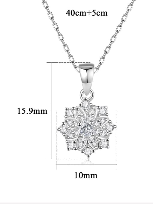 CCUI 925 Sterling Silver Cubic Zirconia Geometric Dainty Necklace 3