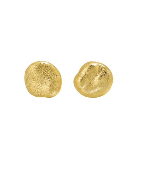 18K Gold 925 Sterling Silver Geometric Minimalist Stud Earring