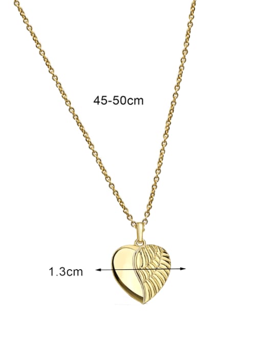 CHARME Brass Minimalist Heart  Pendant Necklace 2