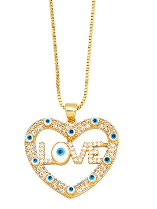 white Brass Cubic Zirconia Heart Trend Necklace