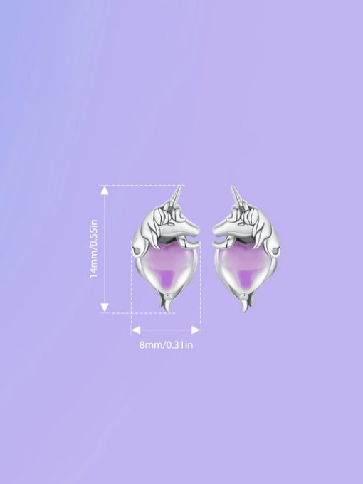 Jare 925 Sterling Silver Cubic Zirconia Icon Dainty Stud Earring 2
