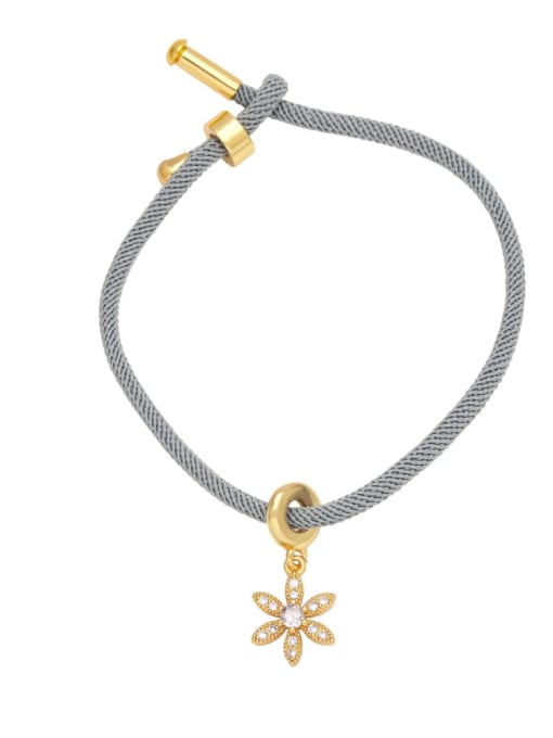 CC Brass Cubic Zirconia Star Minimalist Handmade Weave Bracelet 2