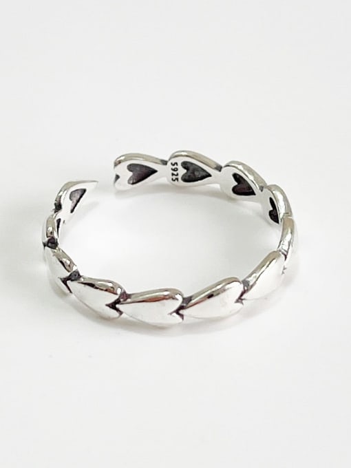 Little love ring j1618 925 Sterling Silver Irregular Vintage Band Ring