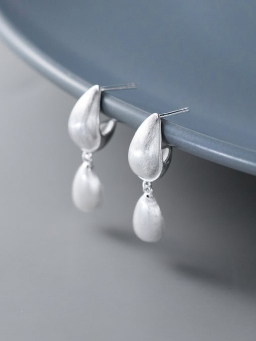 Rosh 925 Sterling Silver Water Drop Minimalist Drop Earring 2
