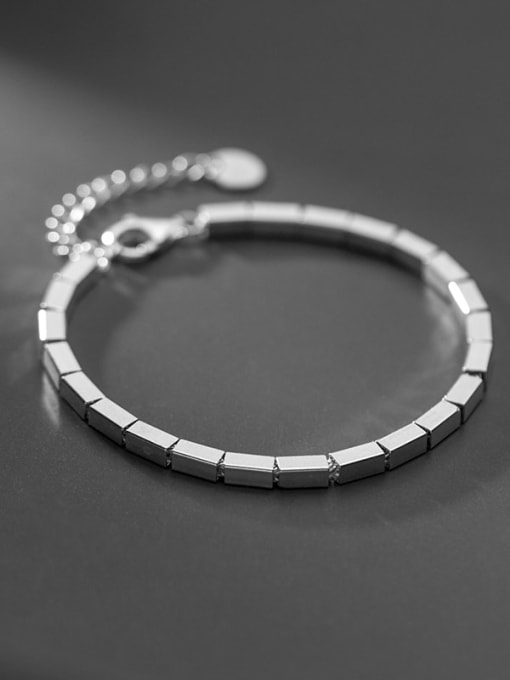 Rosh 925 Sterling Silver Geometric Minimalist Bracelet 2