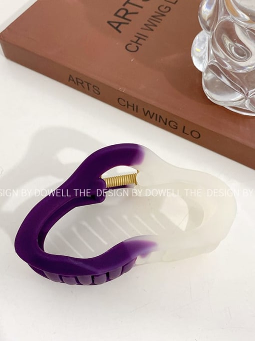 Frosted purple Alloy Resin Minimalist Geometric  Multi Color Jaw Hair Claw