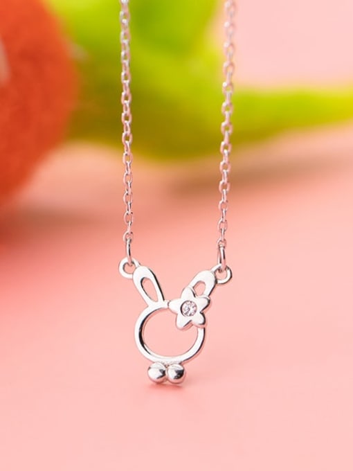 Rosh 925 Sterling Silver Cat Cute Necklace 0