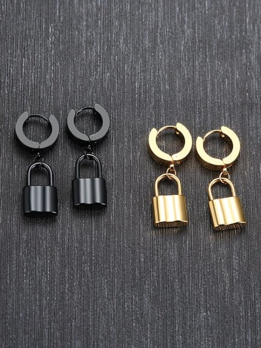 CONG Titanium Steel Locket Minimalist Single Earring(Single-Only One) 3