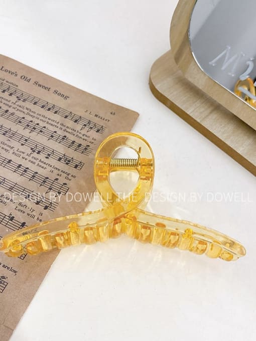 Ribbon transparent yellow Alloy Resin Trend Geometric Multi Color Jaw Hair Claw