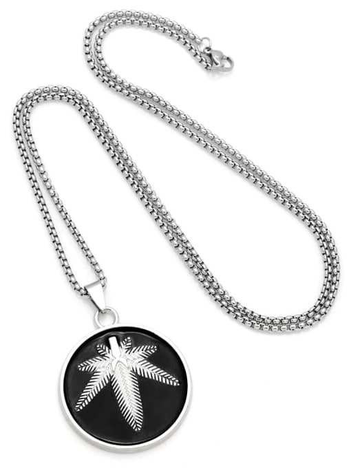 Graph color Stainless steel Alloy Pendant Enamel Geometric Hip Hop Long Strand Necklace