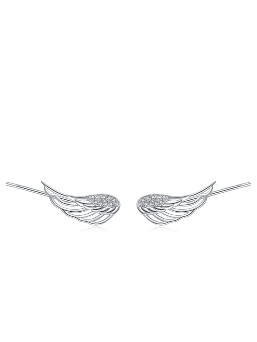 S925 Sterling Silver 925 Sterling Silver Wing Cute Stud Earring