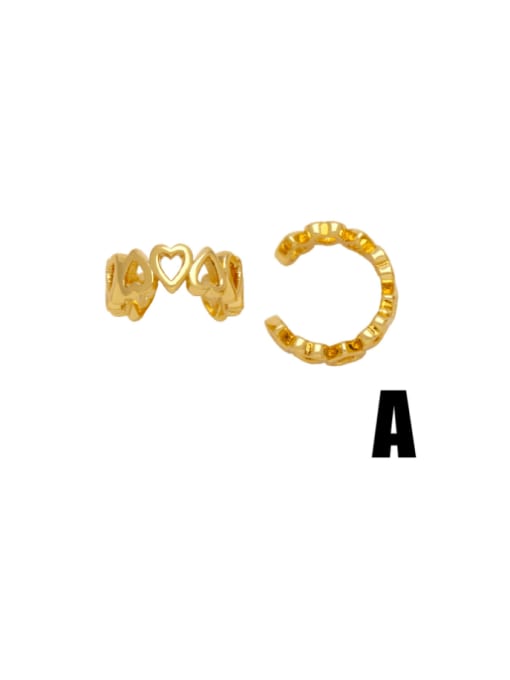 A Brass Cubic Zirconia Round Hip Hop Clip Earring