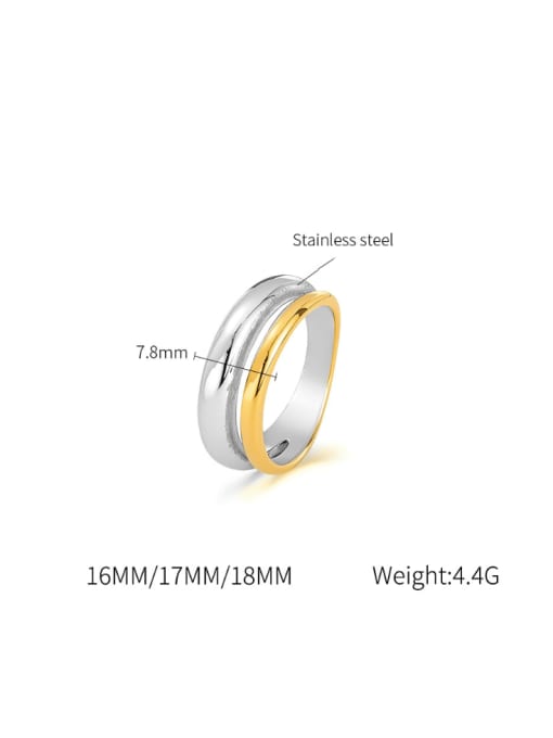 Open Sky Stainless steel Geometric Minimalist Stackable Ring 2