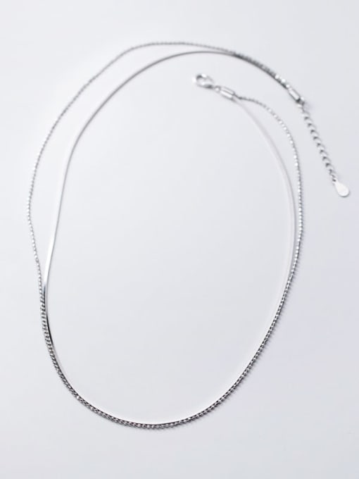 Rosh 925 Sterling Silver Vintage Multi Strand Chain Necklace 2