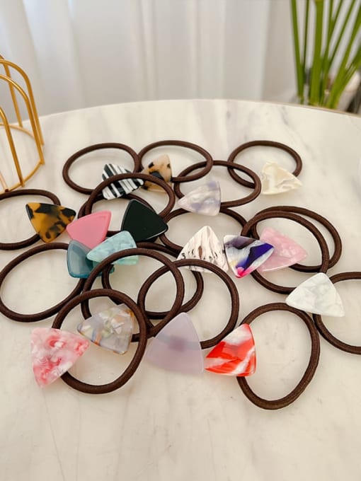 package of mixed colors (10 packages) Cellulose Acetate Minimalist Geometric Multi Color Hair Rope