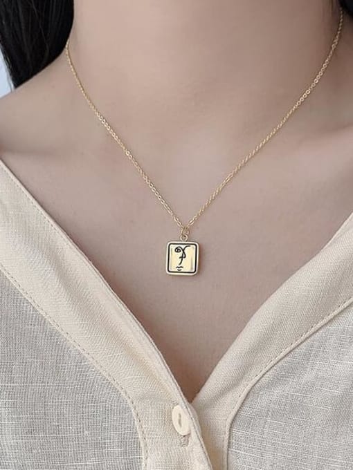 A TEEM Titanium Geometric Minimalist pendant  necklace 2