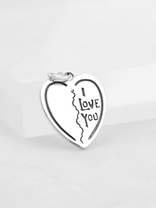 SHUI Vintage Sterling Silver With Vintage Heart Pendant Diy Accessories 1