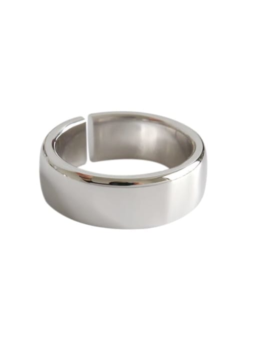 DAKA 925 Sterling Silver Geometric Minimalist Band Ring 3