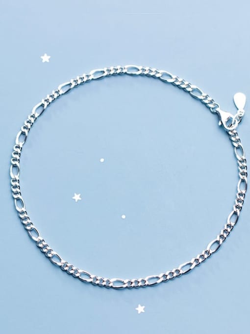Rosh 925 Sterling Silver Minimalist Fashion wave thick chain geometric bracelet 0
