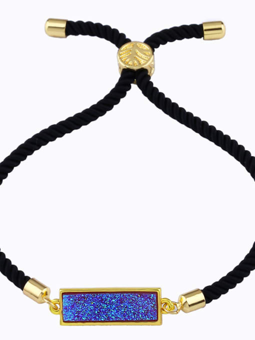 Black rope purple Red rope Geometric Minimalist Adjustable Bracelet
