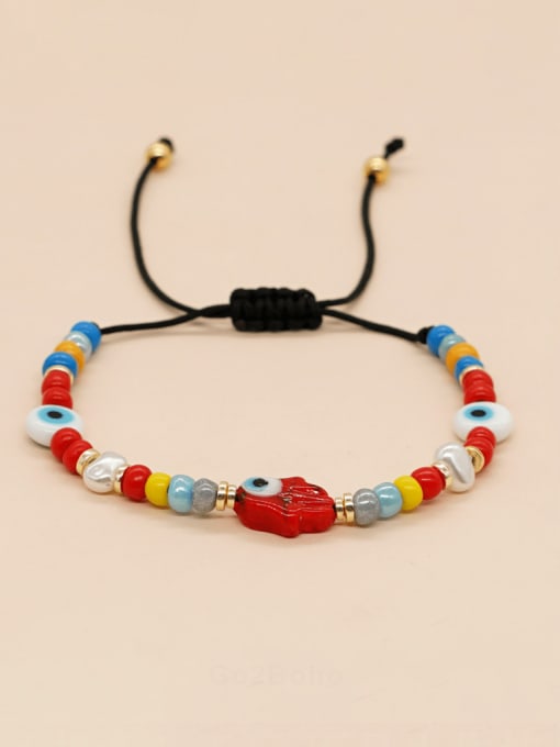 C B220059A Glass beads Multi Color Bohemia Handmade Beaded Bracelet