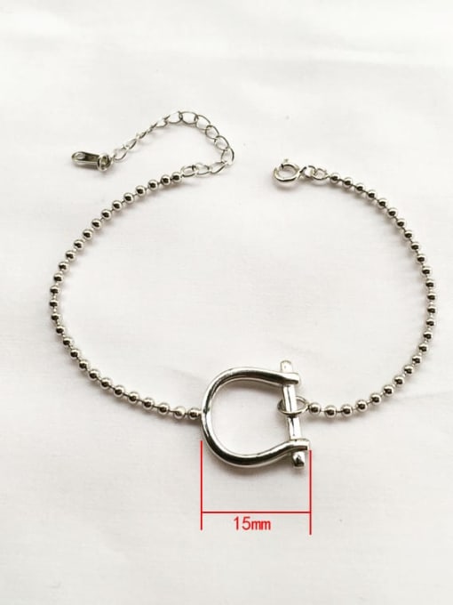 Boomer Cat 925 Sterling Silver Anchor Trend Beaded Bracelet 1