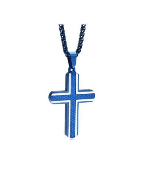 CONG Stainless steel Enamel Cross Minimalist Regligious Necklace 0