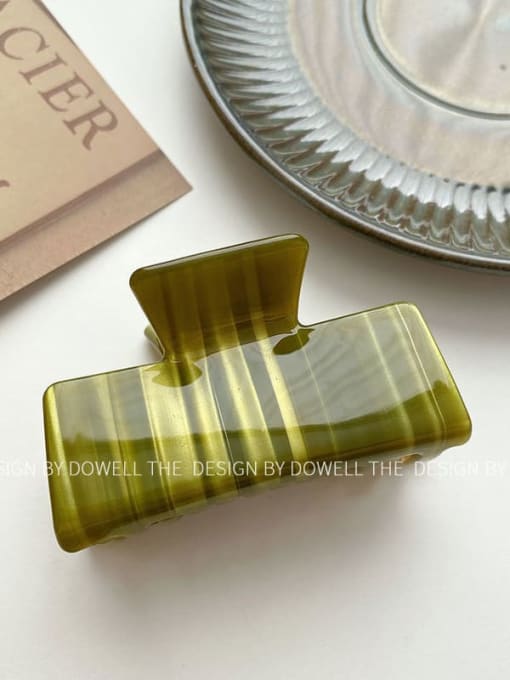 Brilliant green 6.6cm Cellulose Acetate Cute Geometric Alloy Jaw Hair Claw