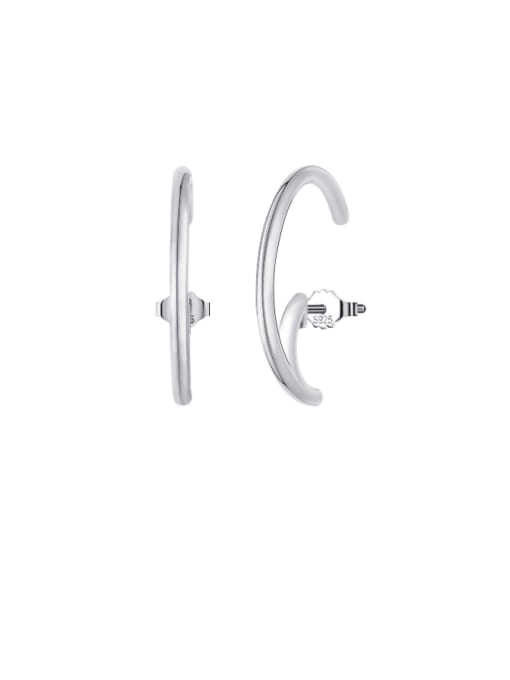 RINNTIN 925 Sterling Silver Irregular Minimalist Stud Earring 0