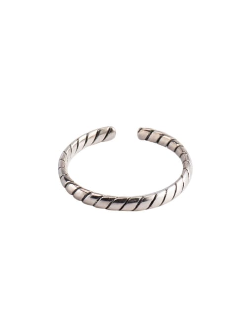 XBOX 925 Sterling Silver Twist Round Vintage Band Ring 0