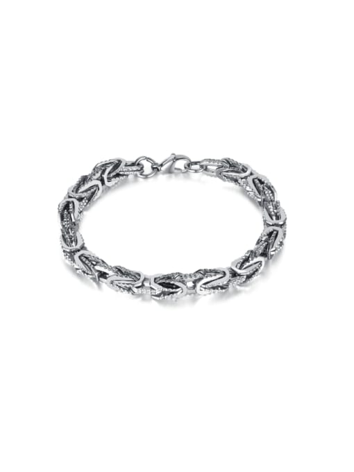 Open Sky Titanium Steel Geometric Chain Vintage Bracelet 0