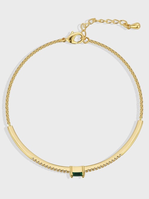 CHARME Brass Cubic Zirconia Geometric Minimalist Bracelet 0