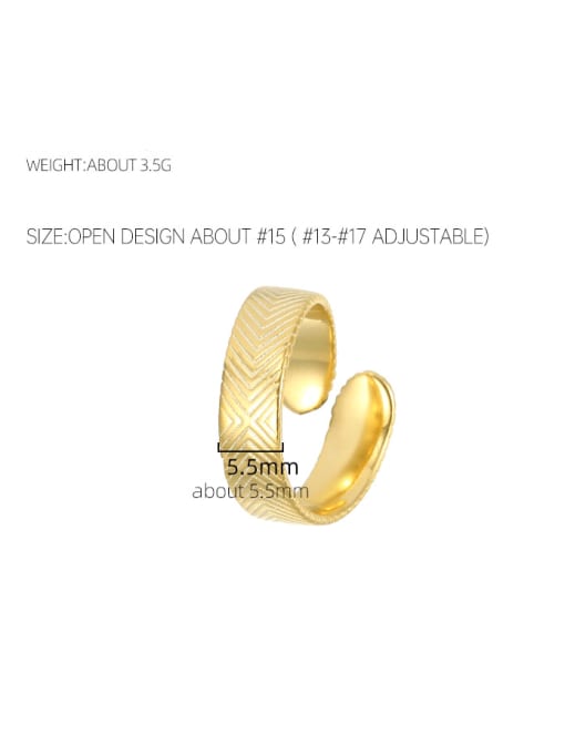 RS1085  Gold 925 Sterling Silver Geometric Minimalist Band Ring