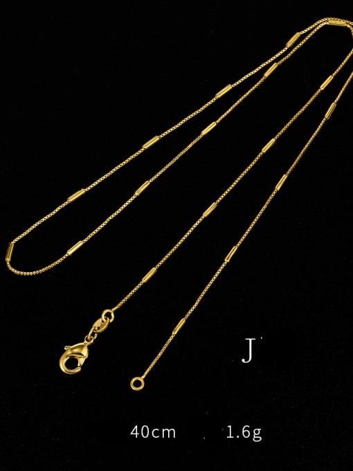 J style 40cm Alloy Geometric Minimalist Bead Chain
