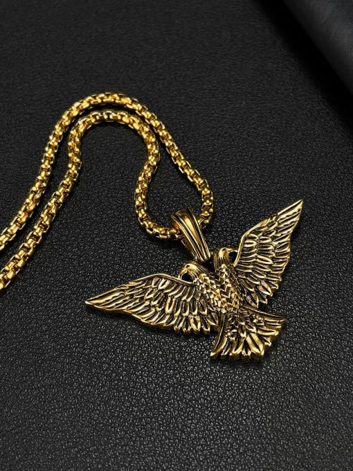 Open Sky Stainless steel Owl Hip Hop Necklace 2