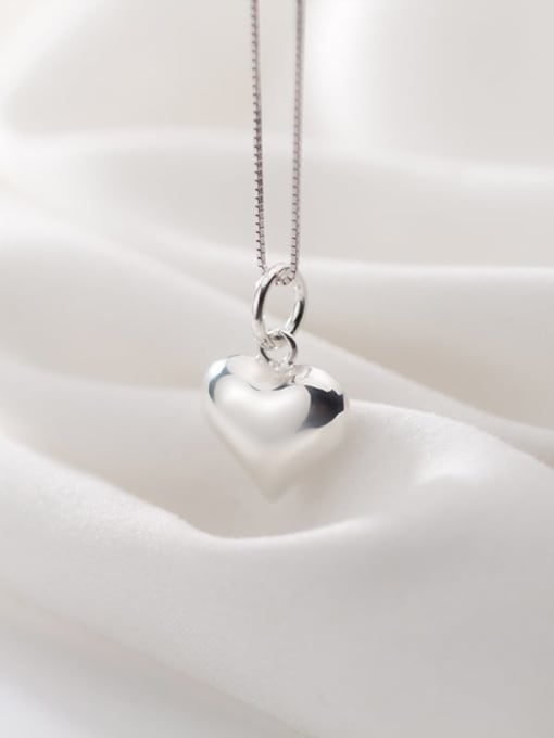 sterling silver heartbeat necklace