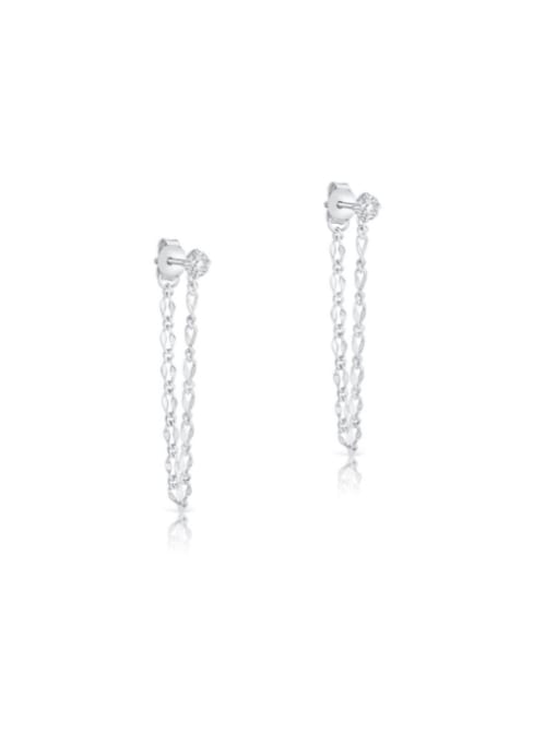 Style 5, Rhodium Sterling Silver Threader Earring With multiple styles