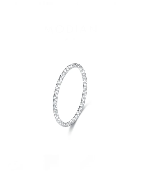 MODN 925 Sterling Silver Geometric Minimalist Band Ring 0
