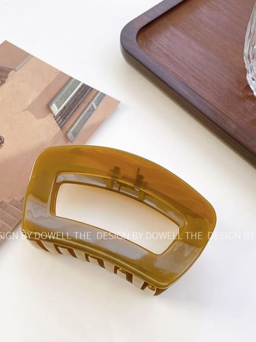 Light brown 9.5cm Alloy Resin Trend Geometric  Jaw Hair Claw