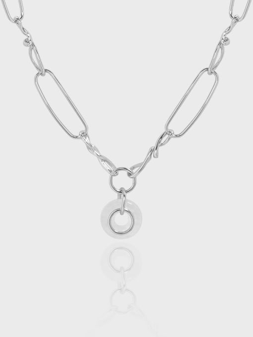 DAKA 925 Sterling Silver Geometric Vintage Necklace 0