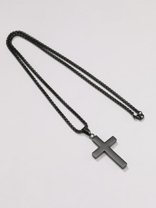 CONG Titanium Steel Cross Hip Hop Regligious Necklace 4