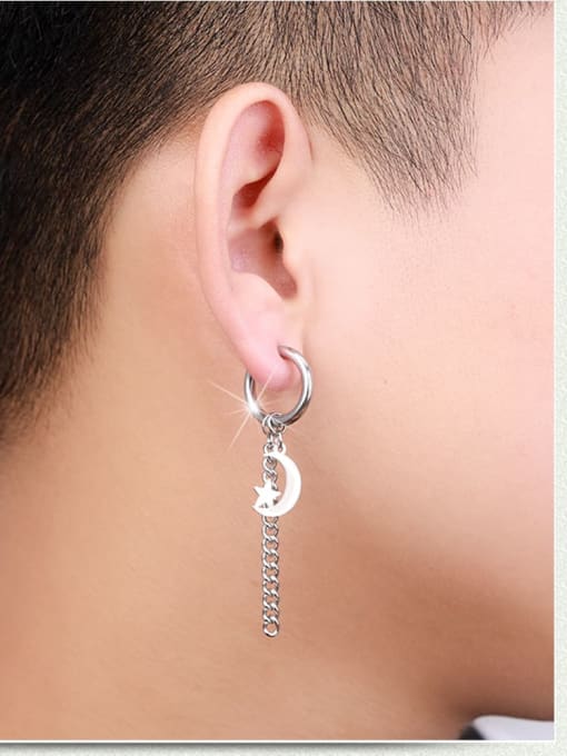 BSL Titanium Tassel Minimalist Clip Earring  Without piercings 2