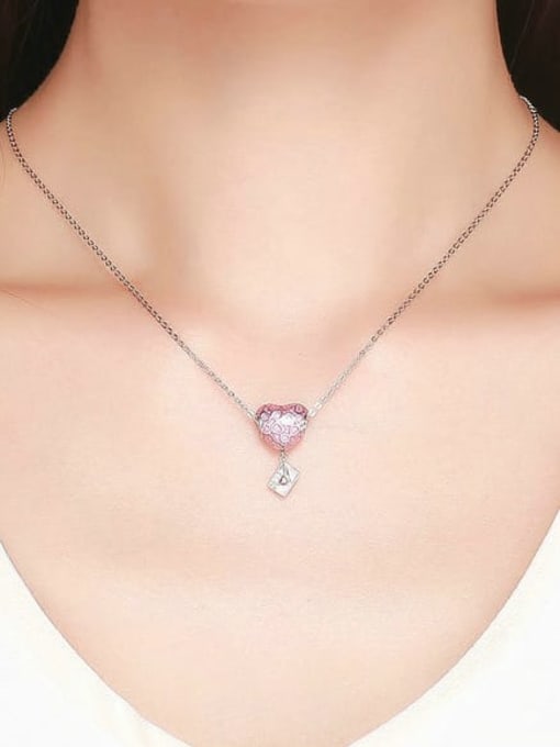 Jare 925 Sterling Silver Enamel Trend Heart  Pendant 1
