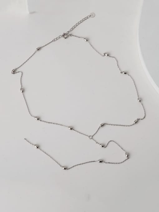 JENNY 925 Sterling Silver Tassel Vintage Lariat Necklace 3